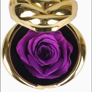 Gold Rose Flower Holder (new)